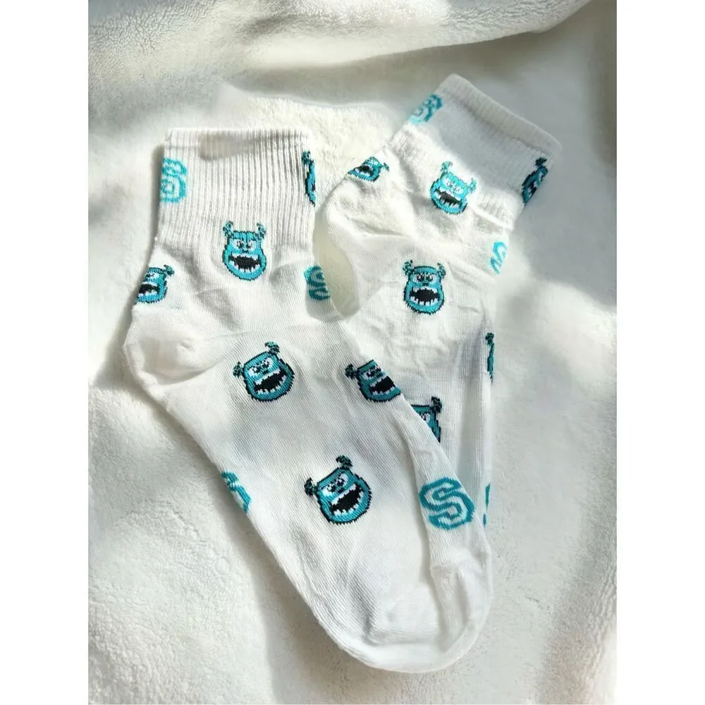 Disneys blue and white James P. Sullivan “Sully” from monsters Inc. socks